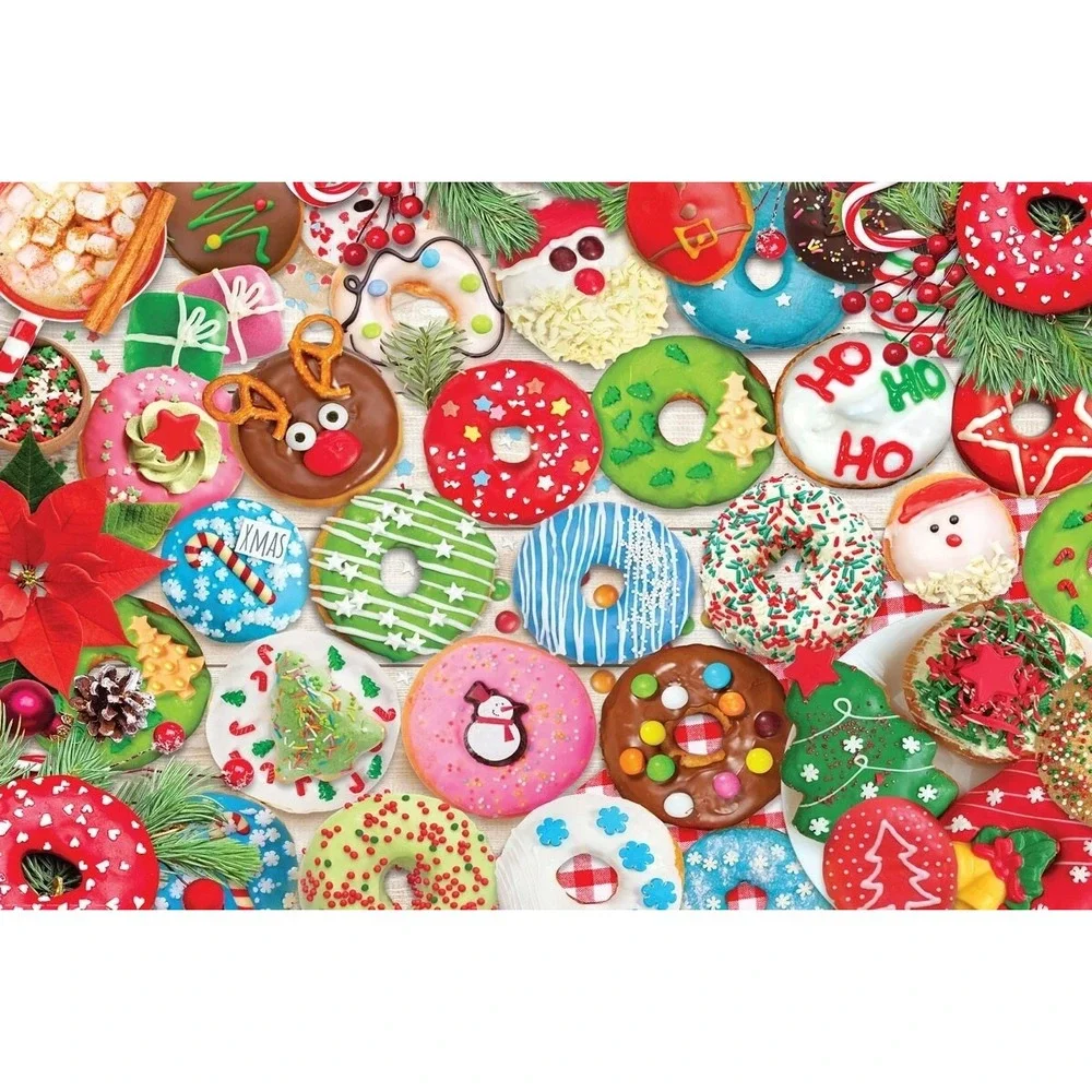 Old Candy Store + Christmas Donut Party 1,000 Piece Puzzles‎ Lot Of 2 Sealed